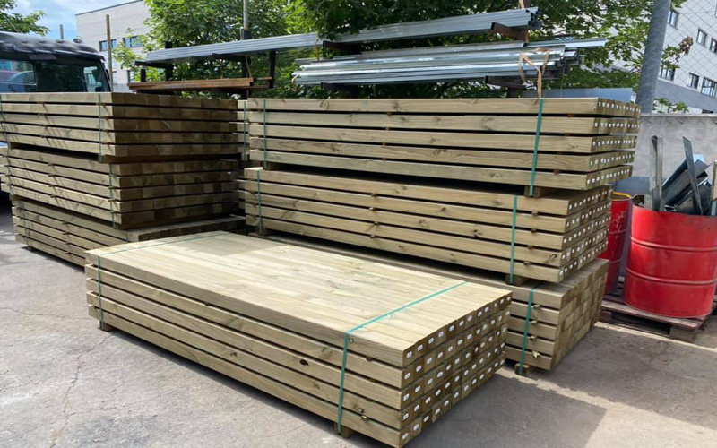 madera natural tratada para fabricar piscinas de madera para terraza