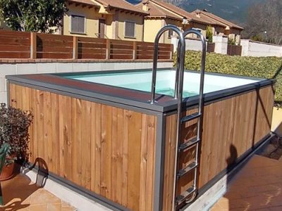 piscina de madera prefabricada elevada