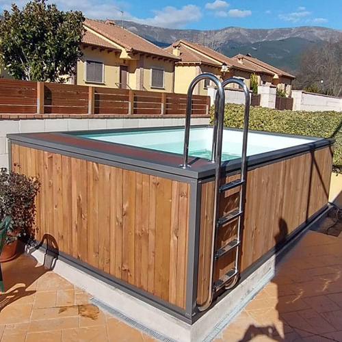 piscina de madera prefabricada elevada
