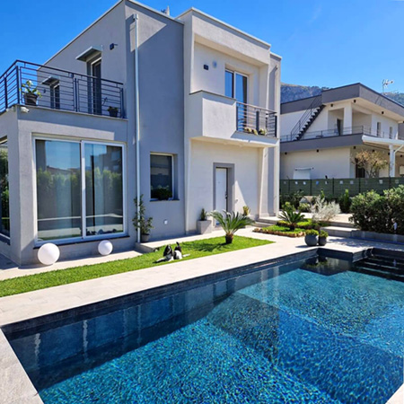 liner piscina renolit alkorplan touch elegance para casa moderna con piscina
