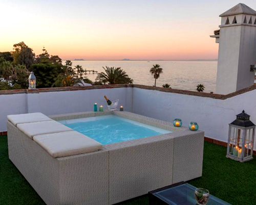 precio mini piscina prefabricada laghetto playa para terraza o atico