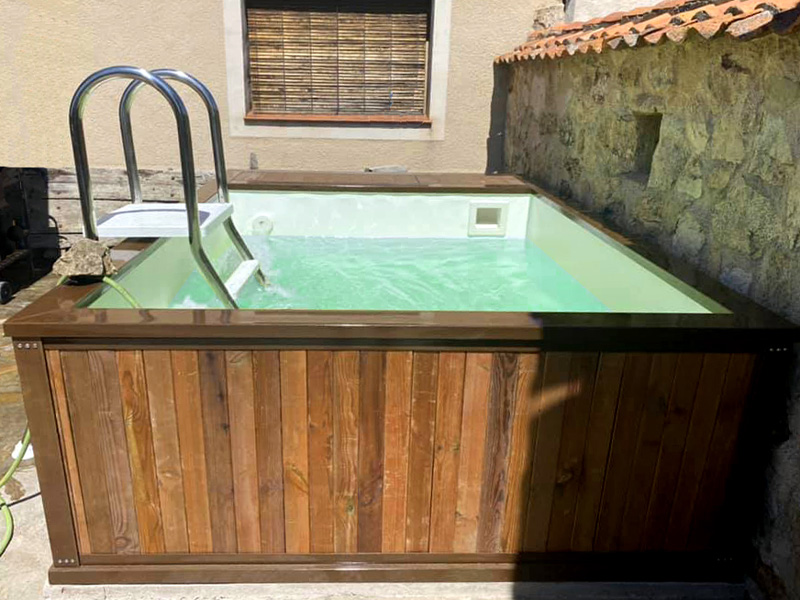 piscina de madera prefabricada barata con financiación para terraza o patio