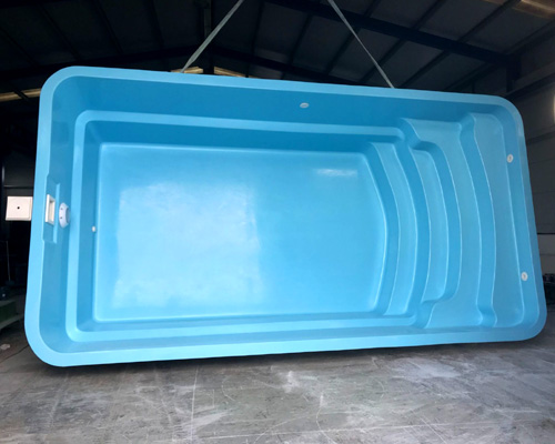 piscina prefabricada de fibra de vidrio y poliester 6x3 Bahamas60 apta para elevar sin obra