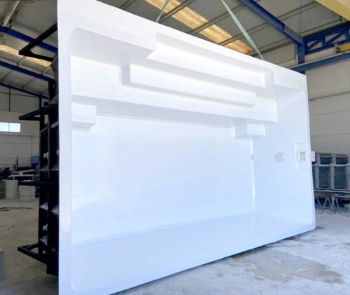 Piscina prefabricada 5x3 blanca Fandango reforzada para ir en alto elevada