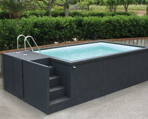 mini piscina con elevación sin permiso 5x2 pequeña con depuradora incluída