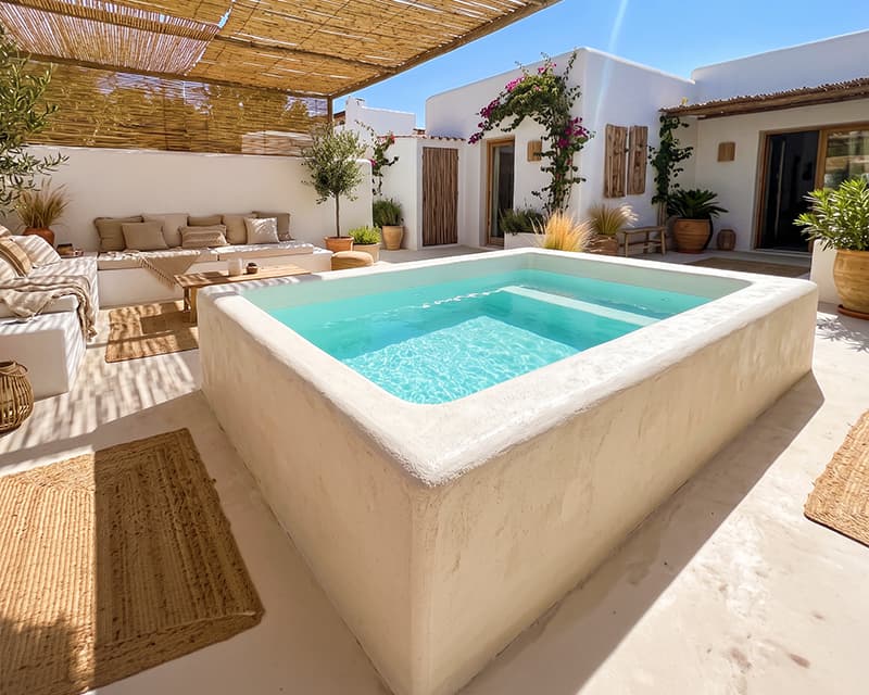 Mini piscina fibra de vidrio elevada Martina25