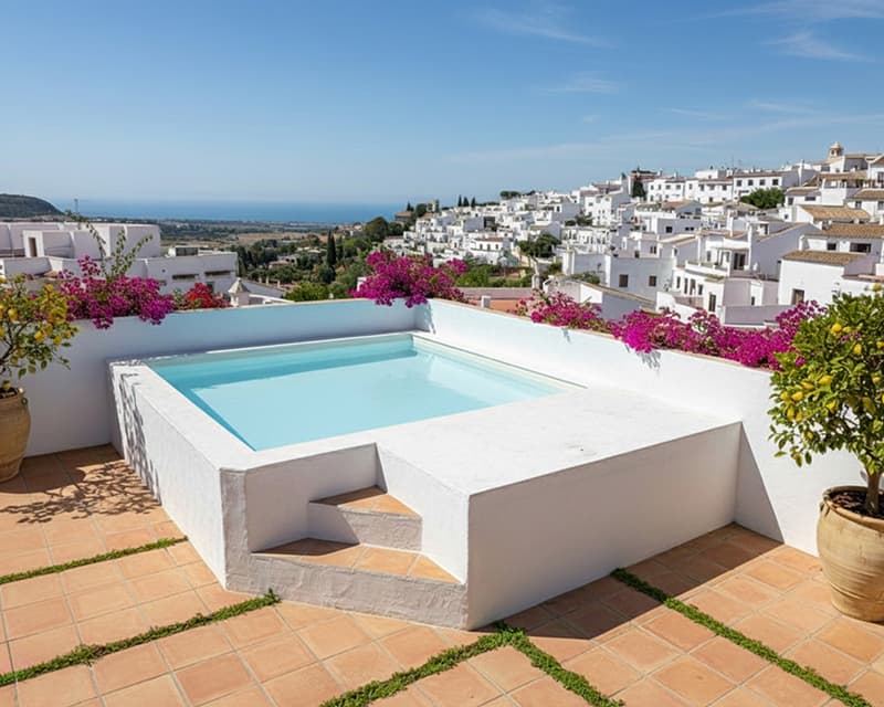 Mni piscina fibra superficie para ático Juanita