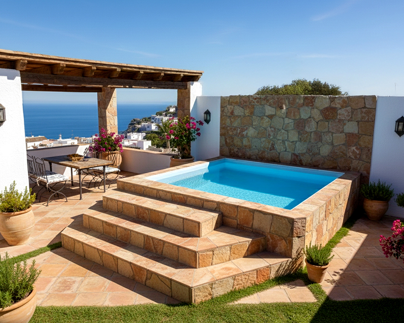 Piscina de fibra de superficie 2x2 Juanita