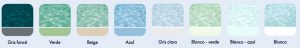 colores piscina prefabricada de poliester disponibles en catálogo