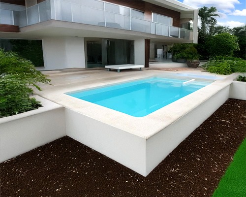 piscina 4x2 prefabricada sobre elevada sobre el suelo moderna Matilda40