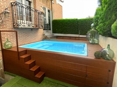 piscina pequeña de fibra para patio Patricia