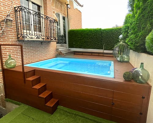 piscina pequeña de fibra para patio Patricia