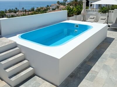 Piscina 4x2 prefabricada elevada y estrecha altea40