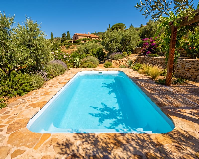 piscina 5x2 Altea52 en poliester y fibra de vidrio