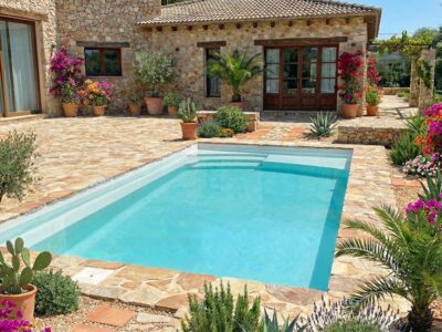 Piscina con playa 6x3 prefabricada poliester Tulum61