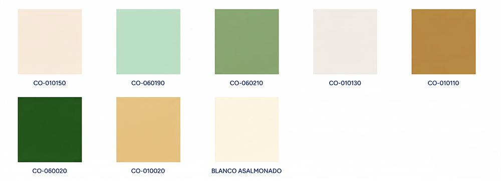 gama colores piscina lisos