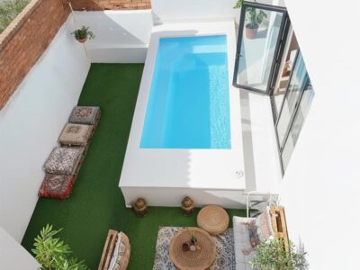 Piscina elevada poliester 4x2 Bolero para patio