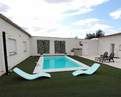 piscina prefabricada verde turquesa de poliester Playa Paraíso