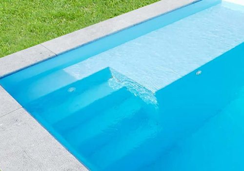 piscina con playa 6x3 prefabricada de fibra de vidrio Palamos