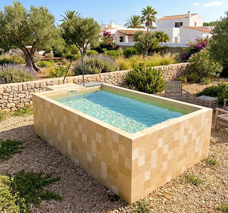 Piscina autoportante sin obras tipo container Rimini46