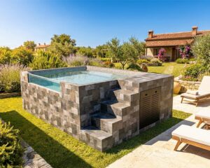 Piscina container de acero 4x2 Jupiter39 para jardin