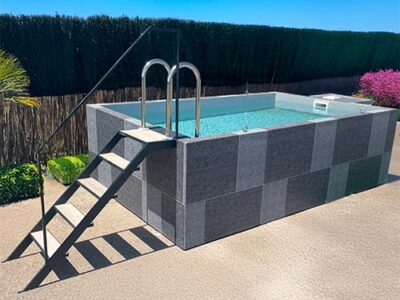 Piscina elevada con depuradora 4x2 tipo contenedor Rimini44