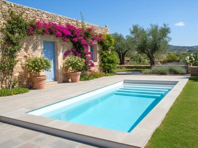 piscina 6x3 de fibra de vidrio moderna para jardin rustico Marlen65