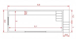 Medias y planta de la piscina elevada contendor 6x2 Jupiter59