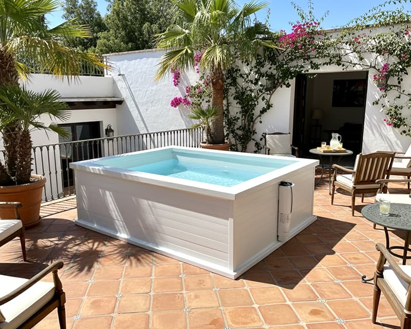 Mini piscina 2x2 EASY aluminio para terraza