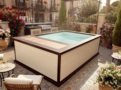 Piscina elevada 3x2 aluminio para terraza en Madrid