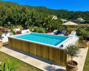 Piscina elevada 5x3 de madera prefabricada