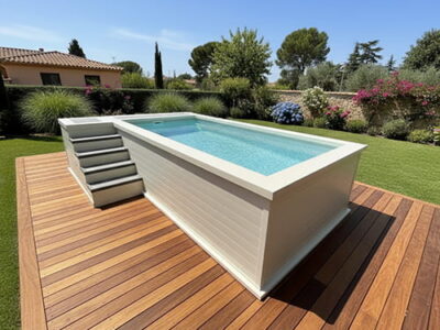 Piscina elevada de aluminio 4x2 para terraza