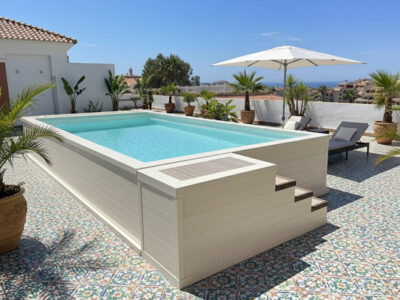 Piscina elevada sin obras de aluminio 6x3 para ático