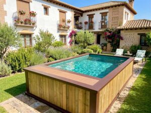 Piscina madera 4x2 fija para terraza