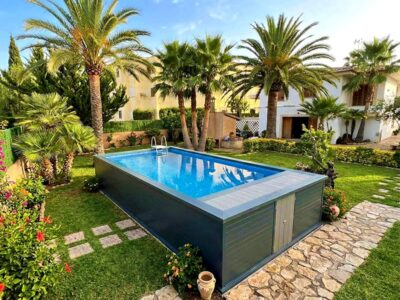 Piscina terraza de aluminio elevada 5x3