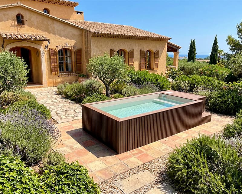 mini piscina minipool 4x2 sin cristal para patio