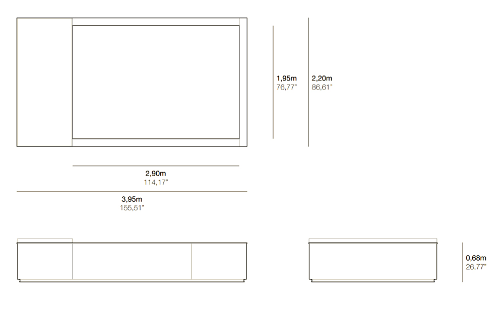 Medidas piscina polipropileno Ibiza de Poolins