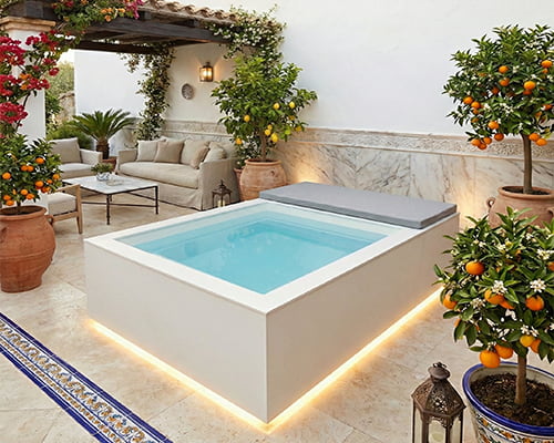 mini piscina modular de polipropileno Formentera 3x2 de Poolins