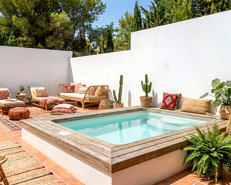 Piscina elevada poliester 3x2 para terraza Susi