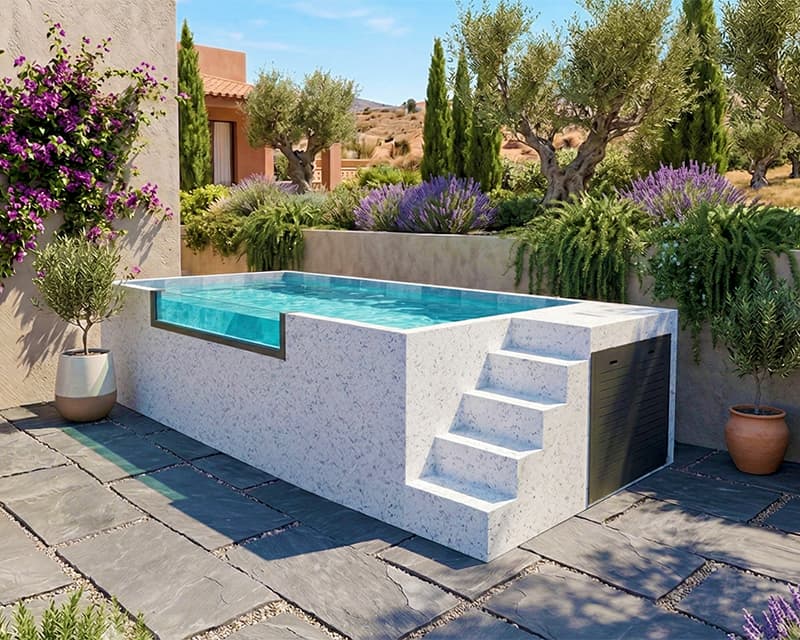 Piscina 5x2 sin obras con depuradora Jupiter49