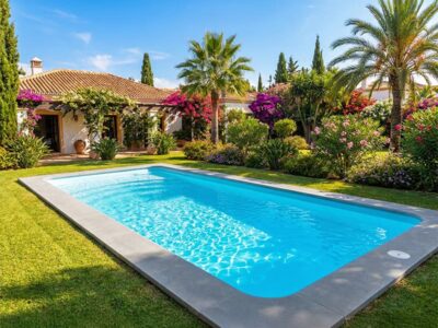 Piscina con playa de poliester 9x3 Honolulu90