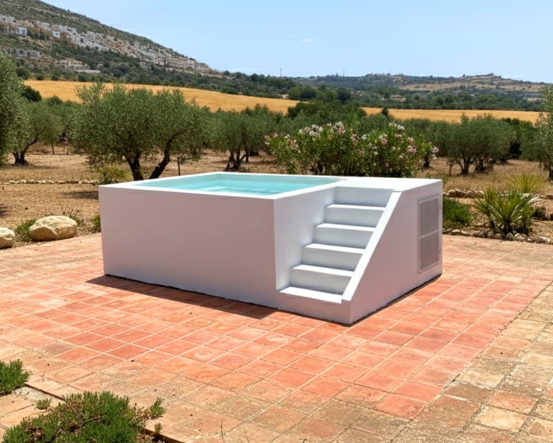 Piscina sin licencia para terreno rústico