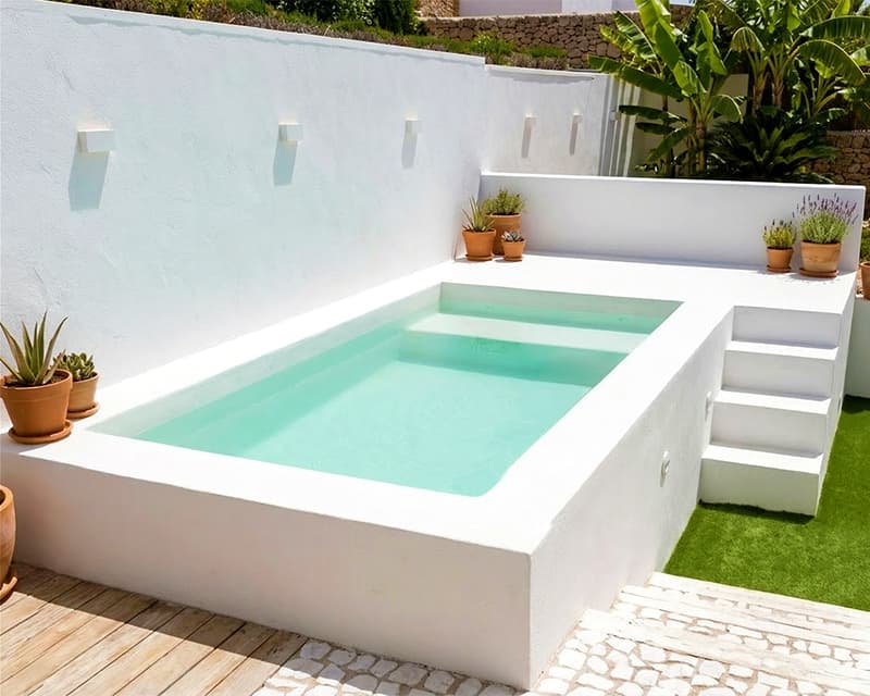 Piscina patio pequeño elevada Cloe 3x2