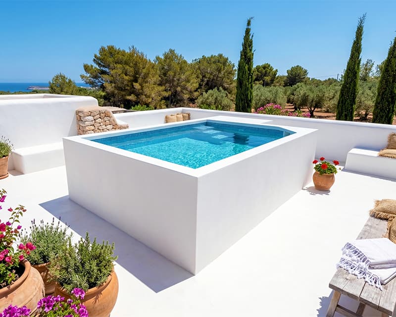 Piscina elevada ligera Sunset sin obra