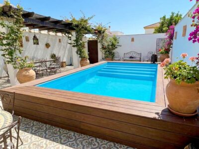 Piscina de fibra 6x3 Marlene65 elevada