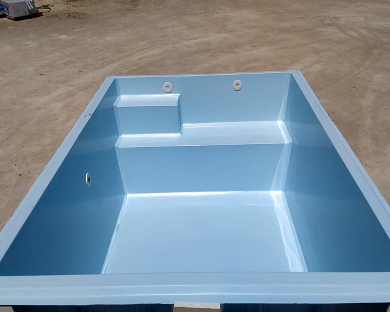 vaso poliester color azul piscina 3x2 Naomi